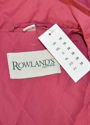 Брендовая розовая легкая куртка на молнии с карманами без капюшона rowland's этикетка3 фото