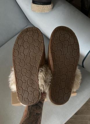 Ugg уги оригінал тапки з хутром зимові осінні коричневі гірчичні3 фото