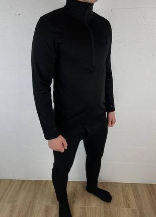 Комплект термобелья вафля черный