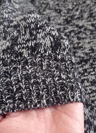 Удлиненный уютный свитер меланж.6 фото