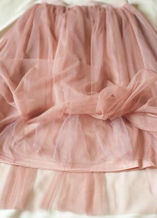 Фатиновая юбка чайной розы миди женская boohoo, размер m5 фото