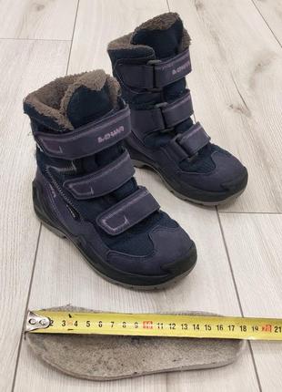 Детские ботинки на липучках lowa milo gtx® hi (18 см)7 фото