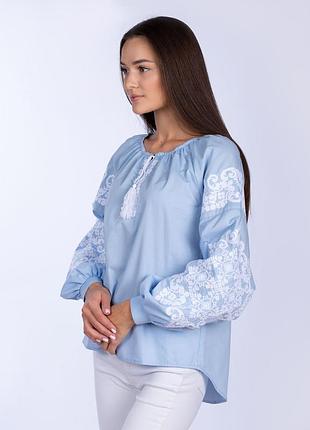 Вышиванка женская edelvika 899-18/00 голубая