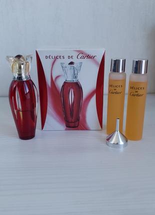 Cartier delices туалетна вода, ексклюзивний набір, 37 ml