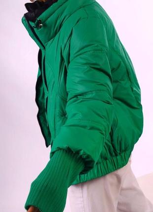 ‼️‼️жіноча куртка еврозима еврозимня зелена синтепон 200‼️‼️