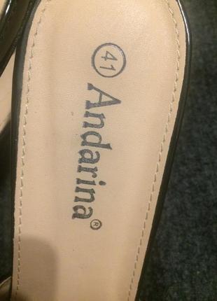 Andarina лакированные туфли босоножки 26.5-27 см5 фото