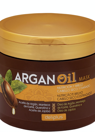 Маска для волосся з аргановою олією deliplus mascarilla argan oil 400 мл