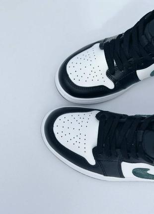 Высокие зимние кожаные кроссовки на меху 
air jordan retro 1 green lake4 фото