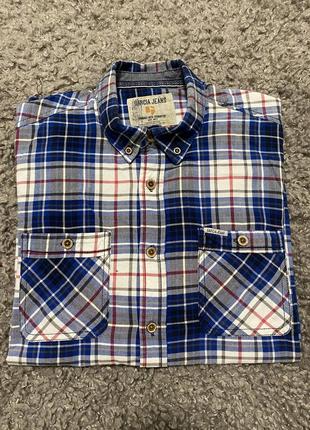 Рубашка мужская брендовая коттоновая в клетку от garcia jeans4 фото