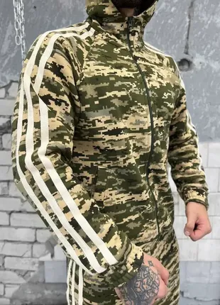Мужской спортивный костюм на флисе пиксель , демисезонный осенний спортивный костюм пиксель на флисе6 фото