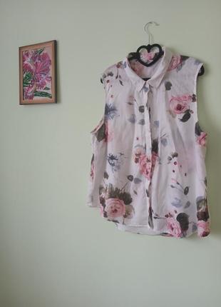 Лляна блуза великого розміру