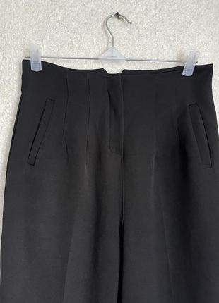 Черные классические брюки высокая посадка l2 фото