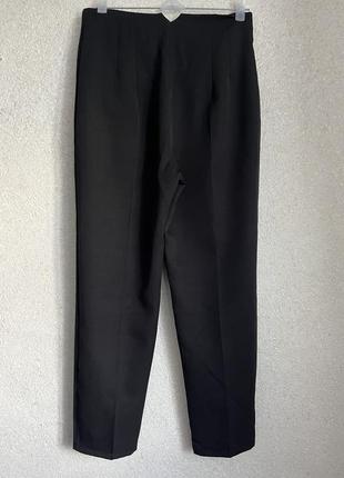 Черные классические брюки высокая посадка l6 фото