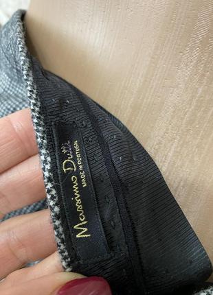Massimo dutti укороченные шерстяные брюки в клетку5 фото