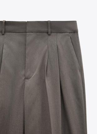 Широкие брюки палаццо zara dad pants с высокой посадкой свободного кроя6 фото