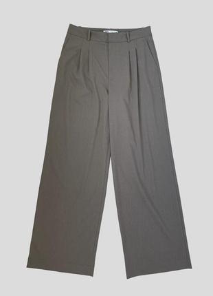 Широкие брюки палаццо zara dad pants с высокой посадкой свободного кроя7 фото