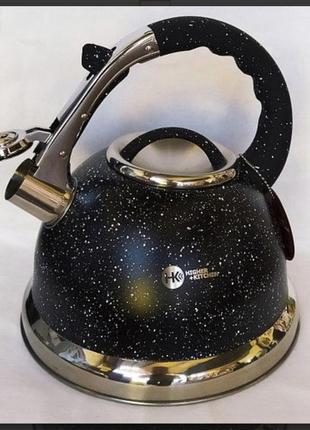 Чайник із гранітним покриттям 3.5 л hr704-5 чорний chaynyk iz hranitnym pokryttyam 3.5