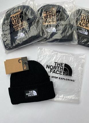 Шапка the north face черная мужская/подростоковая, шапка тн tnf black за зиму/осень купить