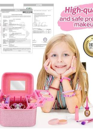 Дитяча косметика balnore 34 pcs kids makeup kit for girl6 фото