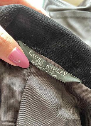 Вовняний вінтажний жакет піджак у клітинку laura ashley 164 фото