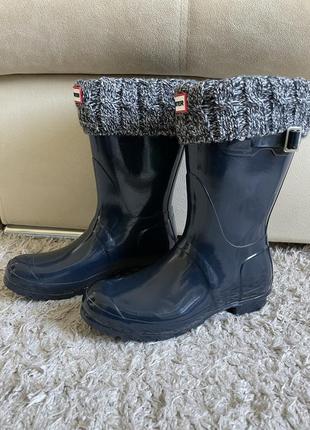 Hunter boots с флисовыми носками3 фото