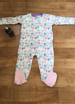 Человечек mothercare на 18-24 мес. человечек с шариками. человечек хлопок на 18-24 мес