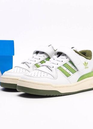 Дитячі кросівки adidas forum low green 84 retro9 фото