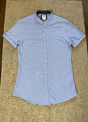 Мужская рубашка-тениска с коротким рукавом zara6 фото