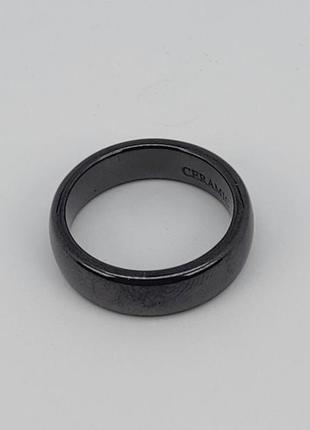 Кільце керамічне чорне (гладке) арт. 041414 фото