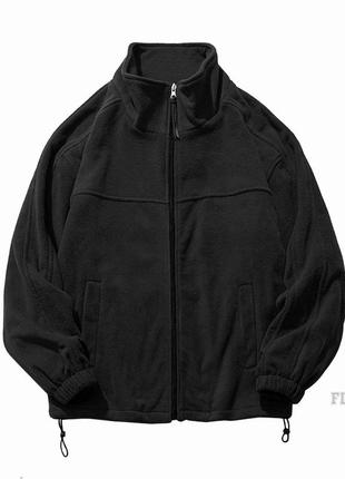 Худі фліс оверсайз чорне