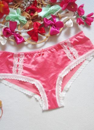 Суперовые трусики атлас с сеткой и кружевной окантовкой new look 💖🌺💖