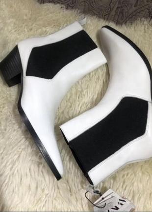 Zara нові білі черевики челсі 41 р осінь-весна9 фото