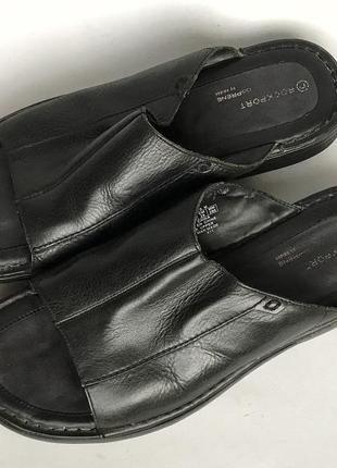Rockport adidas мужские кожаные тапочки сланцы шлепанцы тапки1 фото