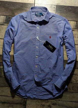 Чоловіча елегантна легка бавовняна преміальна сорочка polo ralph lauren оригінал розмір l