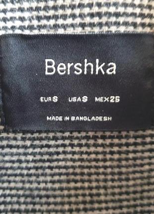 Пряме вовняне пальто bershka8 фото