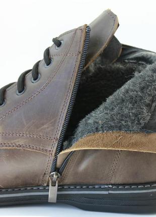 Вінтажні черевики з натуральної коричневої шкіри чоловіче взуття великих розмірів rosso avangard falconi vint4 фото