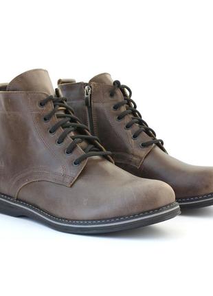Вінтажні черевики з натуральної коричневої шкіри чоловіче взуття великих розмірів rosso avangard falconi vint1 фото