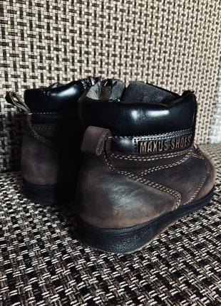 Натуральні зимові черевики тімберленди на цигейці maxus shoes.4 фото