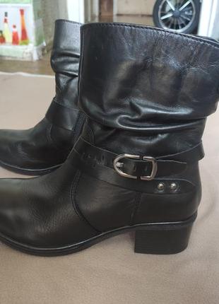 Демисезонные полусапоги кожа