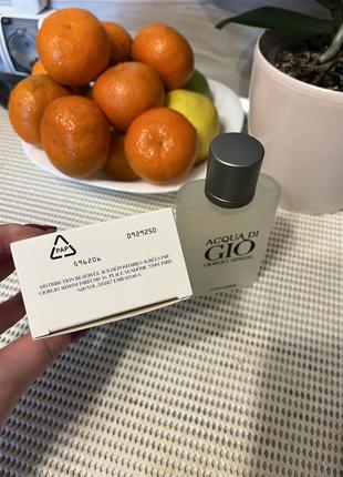 Туалетна вода для чоловіків giorgio armani acqua di gio pour homme 100 мл3 фото