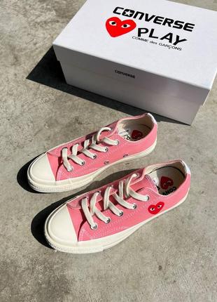 Кеди converse comme des garçons low pink ( premium )1 фото