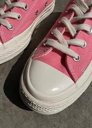 Кеди converse comme des garçons low pink ( premium )6 фото