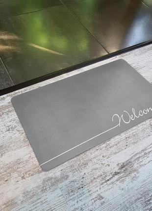 Вологопоглинаючий килимок сірий «welcome» 40*60cm*3mm (d) sw-000015596 фото