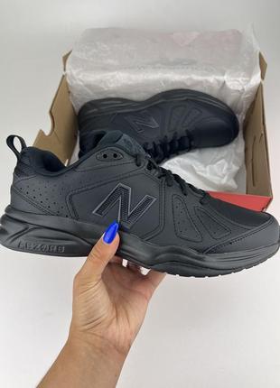 Кроссовки new balance 624v5 mx624ab5 черные кожа, оригинальные кроссовки26 баланс мужские