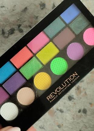 Revolution makeup revolution london

ultra colour explosion eyeshadow palette тіні яскраві  палетка1 фото