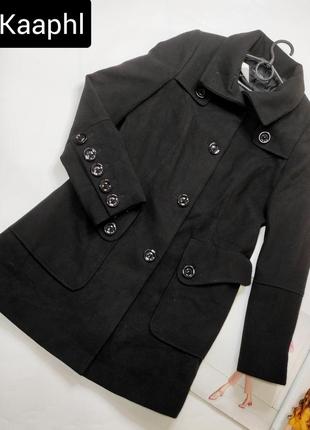 Пальто женское теплое черного цвета от бренда kapahl s2 фото