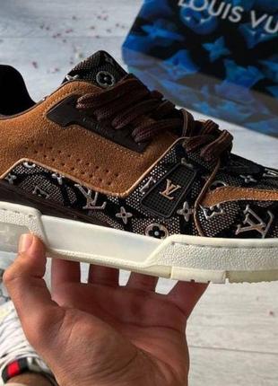 Louis vuitton trainer brown black white