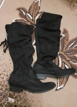 Чобітки текстиль під замш