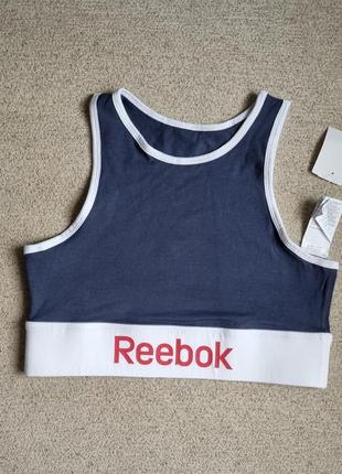 Спортивний топ бюстгальтер reebok women's linear logo cotton bra top fi2039