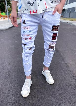Джинсы базовые белые